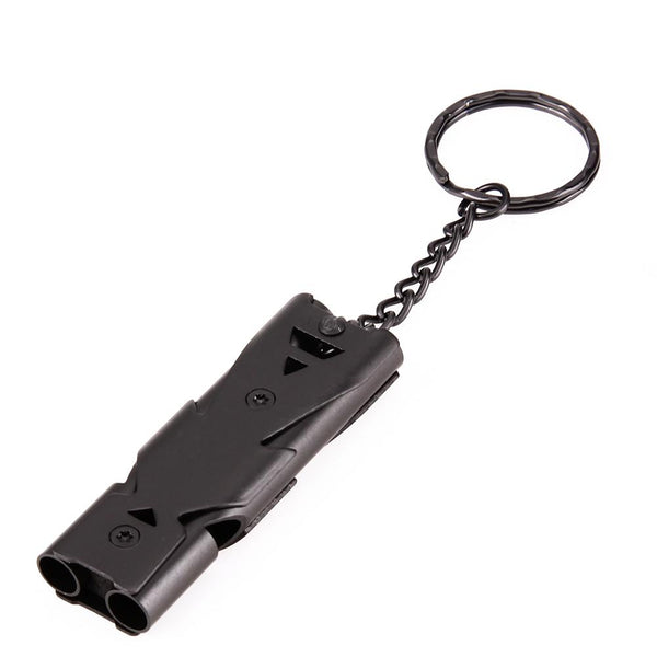 Double Pipe Whistle Keychain