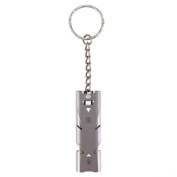 Double Pipe Whistle Keychain